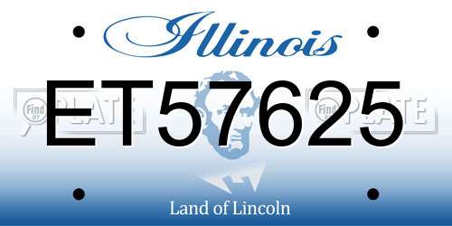 ET57625 Illinois License Plate