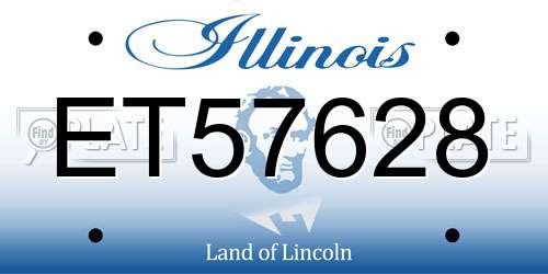 ET57628 Illinois License Plate