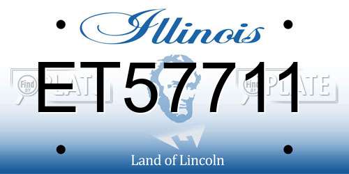 ET57711 Illinois License Plate