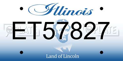 ET57827 Illinois License Plate