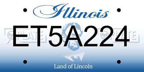 ET5A224 Illinois License Plate