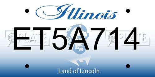 ET5A714 Illinois License Plate