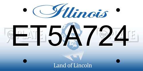 ET5A724 Illinois License Plate