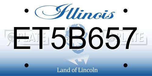 ET5B657 Illinois License Plate