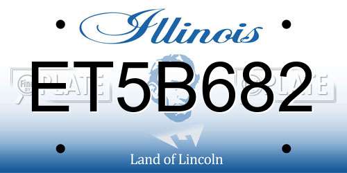 ET5B682 Illinois License Plate