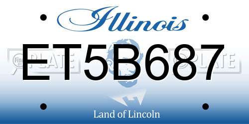 ET5B687 Illinois License Plate