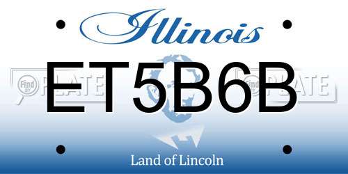 ET5B6B Illinois License Plate