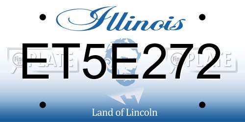 ET5E272 Illinois License Plate