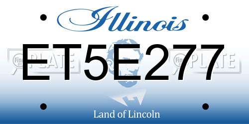 ET5E277 Illinois License Plate