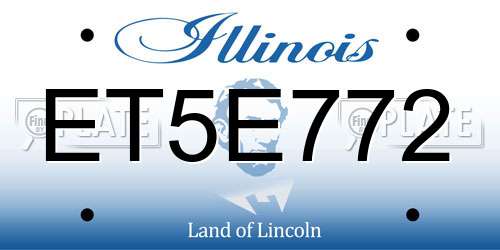 ET5E772 Illinois License Plate