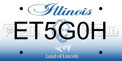 ET5G0H Illinois License Plate