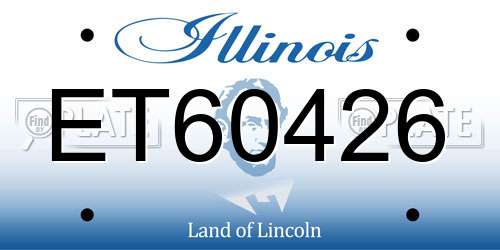 ET60426 Illinois License Plate