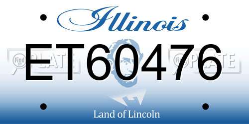 ET60476 Illinois License Plate