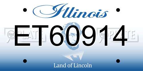 ET60914 Illinois License Plate