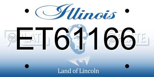 ET61166 Illinois License Plate