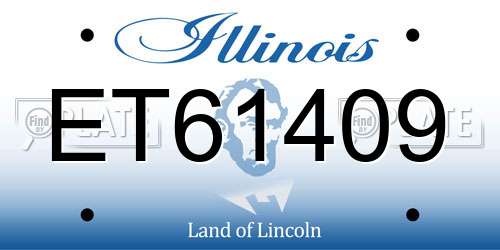 ET61409 Illinois License Plate