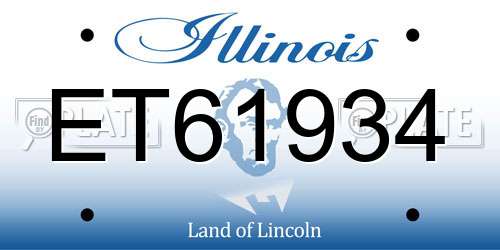 ET61934 Illinois License Plate