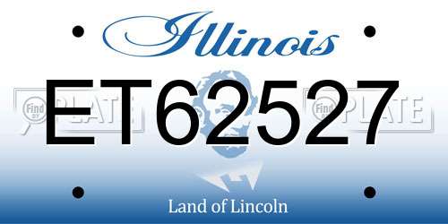 ET62527 Illinois License Plate