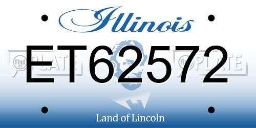 ET62572 Illinois License Plate