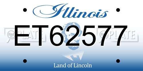 ET62577 Illinois License Plate