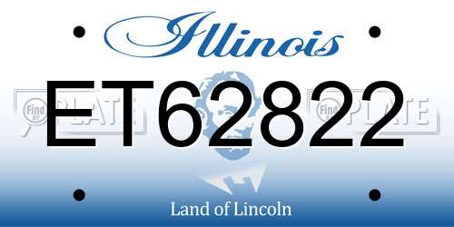 ET62822 Illinois License Plate