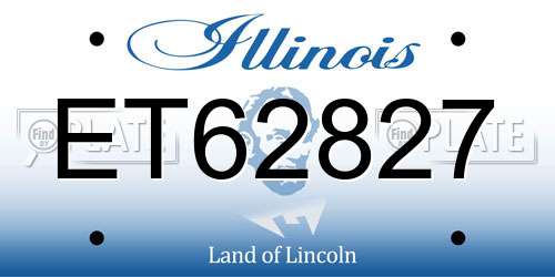 ET62827 Illinois License Plate