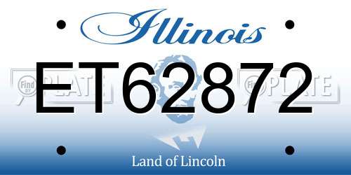 ET62872 Illinois License Plate
