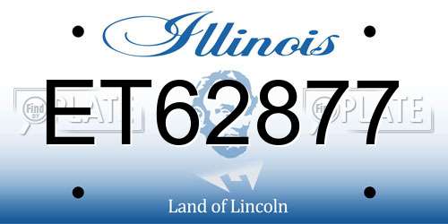 ET62877 Illinois License Plate
