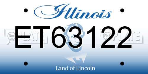 ET63122 Illinois License Plate