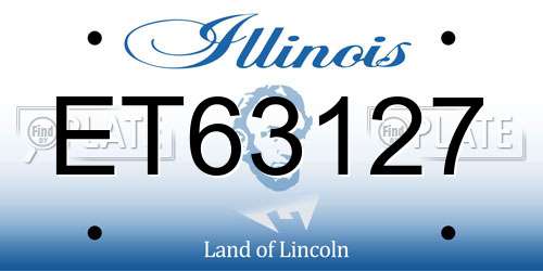 ET63127 Illinois License Plate