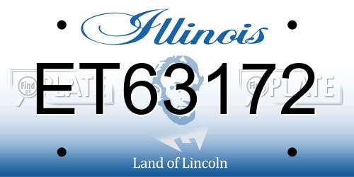 ET63172 Illinois License Plate