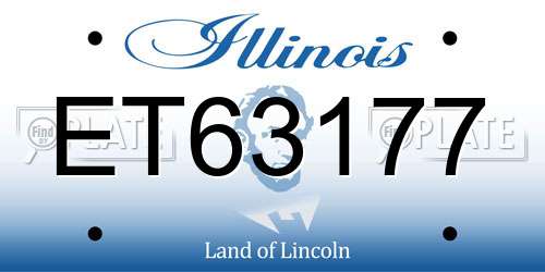 ET63177 Illinois License Plate