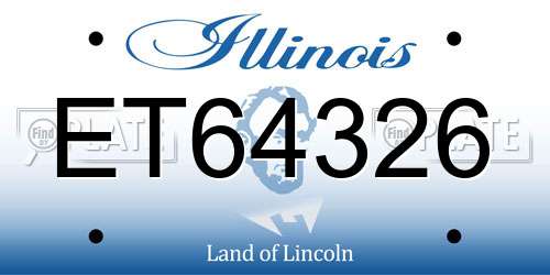 ET64326 Illinois License Plate