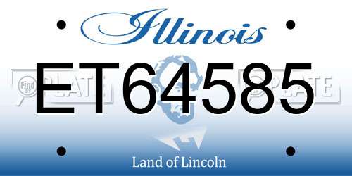 ET64585 Illinois License Plate