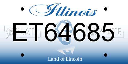ET64685 Illinois License Plate