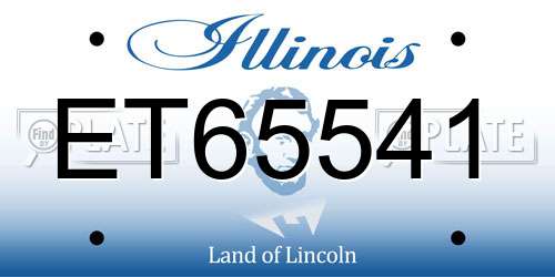 ET65541 Illinois License Plate