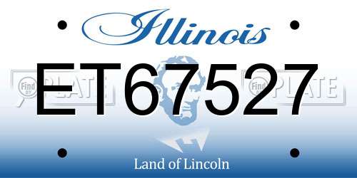 ET67527 Illinois License Plate