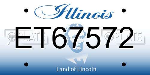ET67572 Illinois License Plate