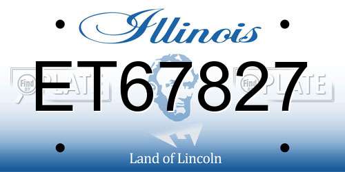 ET67827 Illinois License Plate