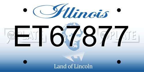 ET67877 Illinois License Plate