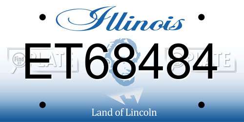 ET68484 Illinois License Plate