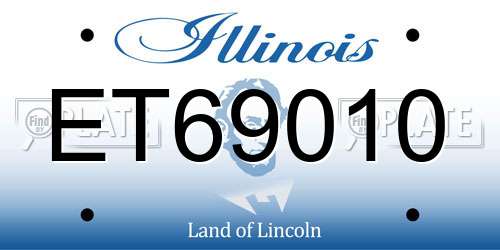ET69010 Illinois License Plate