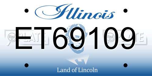 ET69109 Illinois License Plate