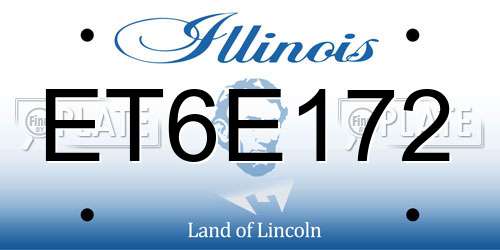 ET6E172 Illinois License Plate