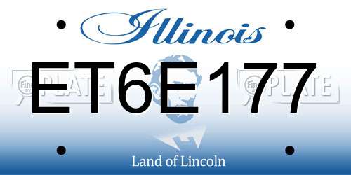 ET6E177 Illinois License Plate