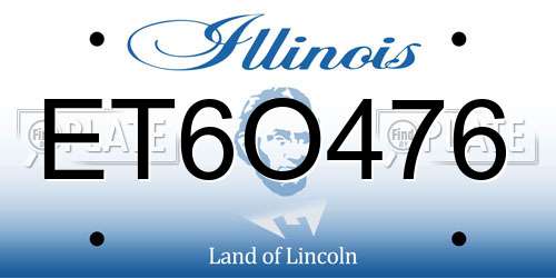 ET6O476 Illinois License Plate