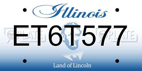 ET6T577 Illinois License Plate