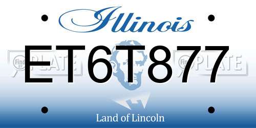 ET6T877 Illinois License Plate