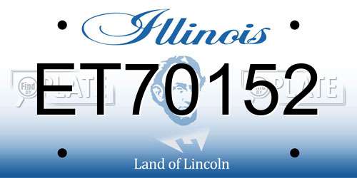 ET70152 Illinois License Plate