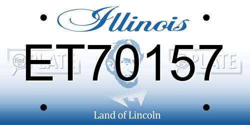 ET70157 Illinois License Plate
